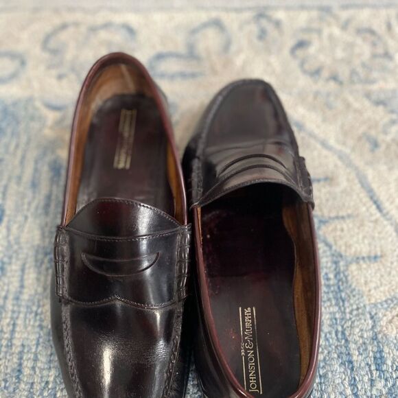 Johnston & Murphy Men\'s Hayes Penny Burgundy  Shoes  Size 11